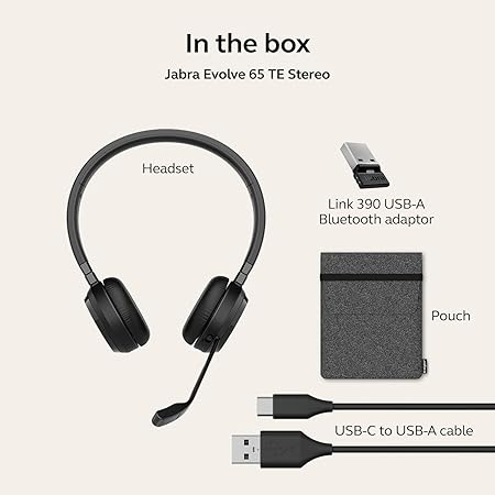Jabra Evolve 65TE | USB-A MS Stereo | BTHEADSET+ BT DONGLE(PC)